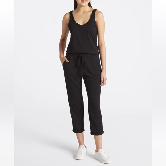 NWT Michael Stars Theo Tank Jumpsuit black - Picture 1 of 15